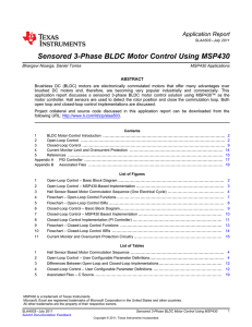 Sensored 3-Phase BLDC Motor Control Using