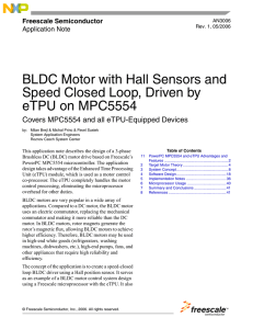 BLDC Motor with Hall Sensors and Speed Closed Loop