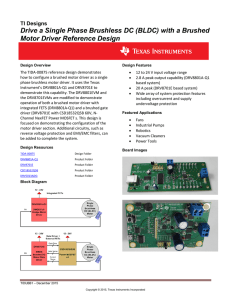 Drive a Single Phase Brushless DC (BLDC) with