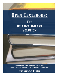 open textbooks - Student PIRGs