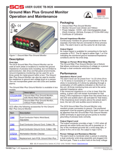 Ground Man Plus Ground Monitor Operation and