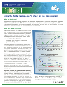 Learn the facts: Horsepower`s effect on fuel consumption