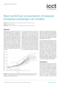 Real-world fuel consumption of popular European passenger car