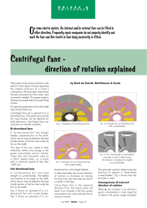 Centrifugal fans - direction of rotation explained