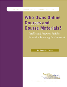 Who Owns Online Courses and Course Materials?