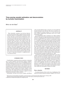 Time-varying wavelet estimation and deconvolution by kurtosis