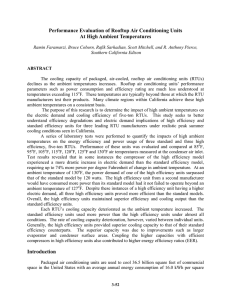 Performance Evaluation of Rooftop Air Conditioning Units At