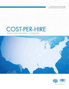 Cost-per-Hire Standard - Society for Human Resource Management