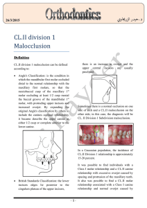 CL.II division 1 Malocclusion