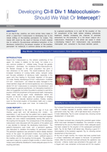 Developing Cl-Ii Div 1 Malocclusion- Should We Wait Or