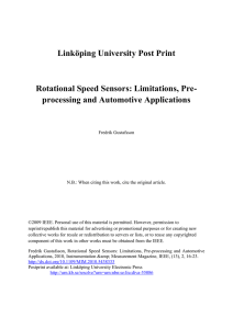 Rotational Speed Sensors: Limitations, Pre-processing and