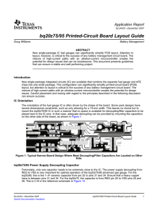 bq20z75/95 Printed Circuit Board Layout Guide