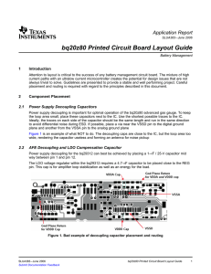 bq20z80 Printed Circuit Board Layout Guide