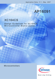 Design Guidelines for XC164CS Microcontroller Board Layout