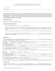 Environmental Conditions Statement