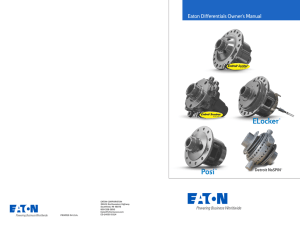 Eaton Differentials Owner`s Manual