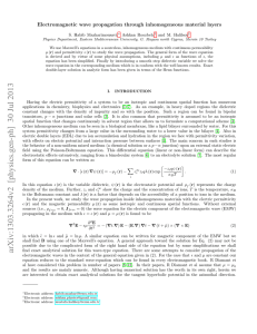 Electromagnetic wave propagation through inhomogeneous