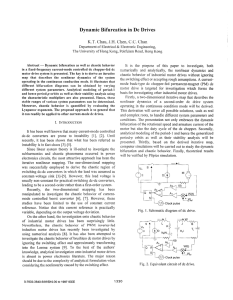 Dynamic Bifurcation In Dc Drives - Power Electronics Specialists