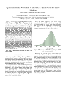 Qualification and Production of Emcore ZTJ Solar Panels for Space