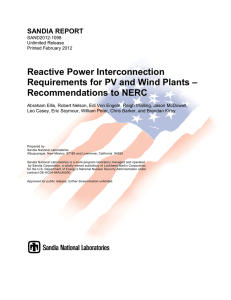 Reactive Power Interconnection Requirements for PV and