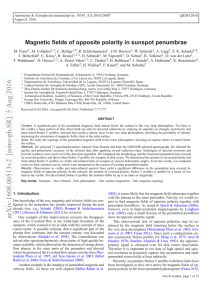 Magnetic fields of opposite polarity in sunspot penumbrae