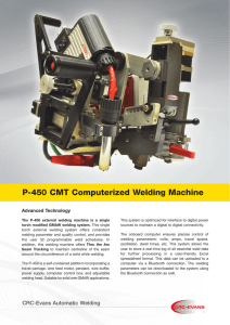 P-450 CMT Computerized Welding Machine - CRC