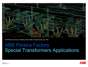 ABB Pereira Factory Special Transformers Applications