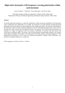 High-order harmonics with frequency-varying polarization