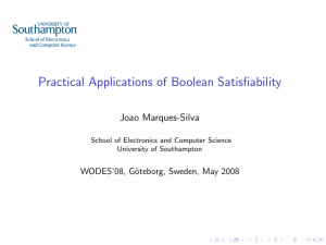 Practical Applications of Boolean Satisfiability