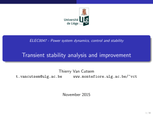 Transient stability analysis and improvement