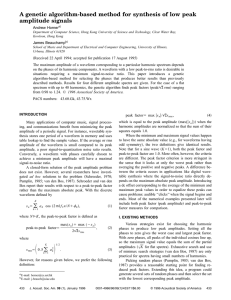 A genetic algorithm-based method for synthesis of low peak