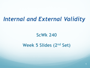 Internal and External Validity