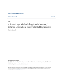 A Socio-Legal Methodology for the Internal/External Distinction