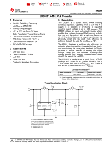 LM2611 1.4MHz Cuk Converter (Rev. J)