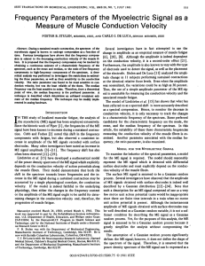 Frequency Parameters of the Myoelectric Signal