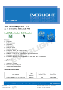 3mm Advanced Super Flux LEDs 33-01-C44-RRFC