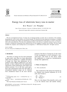 Energy loss of relativistic heavy ions in matter
