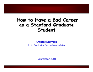 How to Have a Bad Career as a Stanford Graduate Student