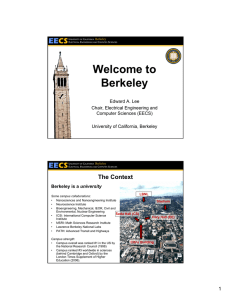 Welcome to Berkeley