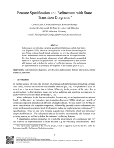 Feature Specification and Refinement with State Transition Diagrams *