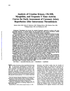 Analysis of Creatine Kinase,CK-MB, Myoglobin, and Troponin T