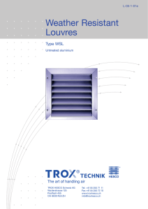 Weather Resistant Louvres type WSL
