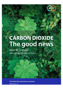 Carbon Dioxide: The Good News - The Global Warming Policy