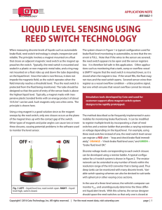 Liquid Level Sensing Using Reed Switch