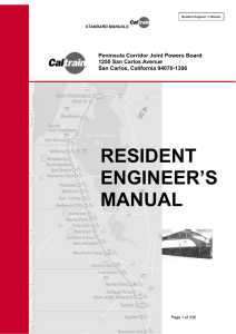 resident engineer`s manual