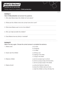 Activity sheet 8 for students: Child protection Activity A Activity B
