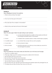 Activity sheet 6 for students: Renting Activity A Activity B Activity C