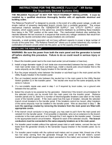 X Series Instructions - Reliance Controls Corporation