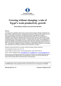 Growing without changing: a tale of Egypt`s weak