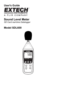 User`s Guide Sound Level Meter